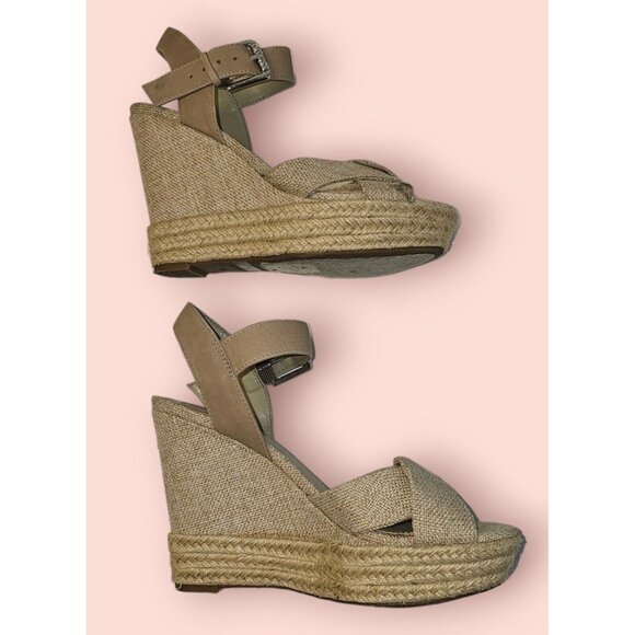 Guess Women Brown Wedge HEELS 7.5 M 5" - Picture 7 of 13